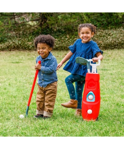 Toddler Golf Set – Complete Golf Toy Playset for Kids | 3 Junior Golf Clubs + 3 Balls + 2 Practice Holes + 1 Golf Cart with W...