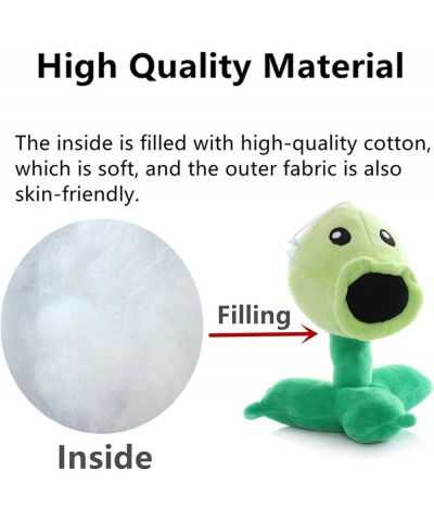 7" PVZ Plush Peashooter Toys PVZ 1 2 Stuffed Soft Zombies Doll Green Pea Shooter Plush Toy New $19.00 Plush Figure Toys