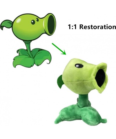 7" PVZ Plush Peashooter Toys PVZ 1 2 Stuffed Soft Zombies Doll Green Pea Shooter Plush Toy New $19.00 Plush Figure Toys