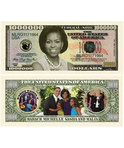 Michelle Obama - First Lady - First Family Million Dollar Bill in Currency Holder $15.83 Gags & Practical Joke Toys