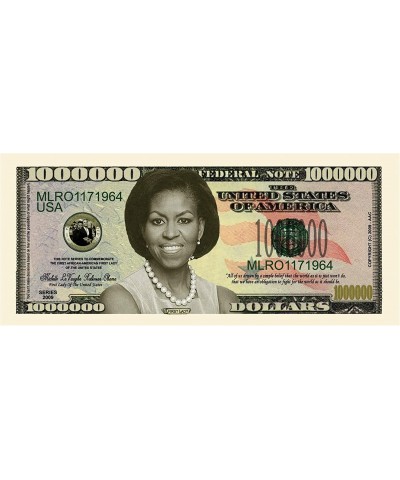 Michelle Obama - First Lady - First Family Million Dollar Bill in Currency Holder $15.83 Gags & Practical Joke Toys