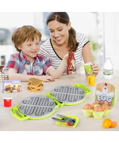 27 Pack Waffle Play Food Toys for Toddlers Kitchen Sets for Kids New Sprouts Waffle Time Variety Toys Gift for Kid Children E...