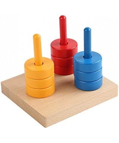 Sorting Stacking Toy for Toddlers Colored Discs on 3 Colored Dowels $43.30 Early Development & Activity Toys