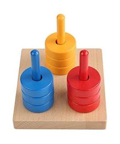 Sorting Stacking Toy for Toddlers Colored Discs on 3 Colored Dowels $43.30 Early Development & Activity Toys