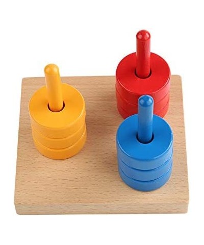 Sorting Stacking Toy for Toddlers Colored Discs on 3 Colored Dowels $43.30 Early Development & Activity Toys