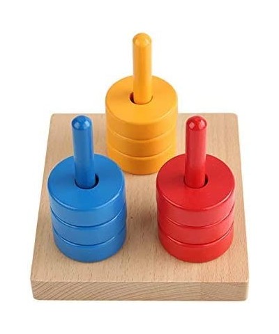 Sorting Stacking Toy for Toddlers Colored Discs on 3 Colored Dowels $43.30 Early Development & Activity Toys