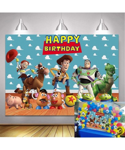 Betta Cartoon Happy Birthday Backdrop for Toy Video Theme Party Kids Birthday Cake Table Decoration Backdrop Baby Birthday Ba...