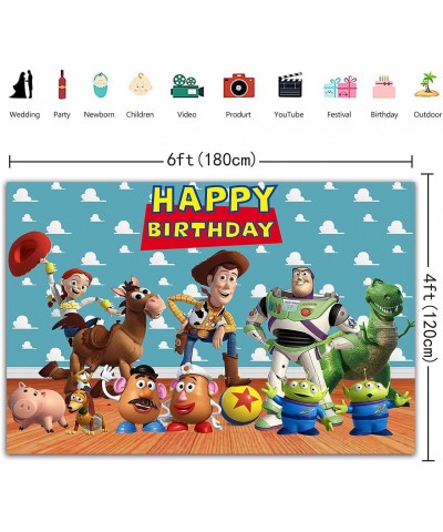 Betta Cartoon Happy Birthday Backdrop for Toy Video Theme Party Kids Birthday Cake Table Decoration Backdrop Baby Birthday Ba...