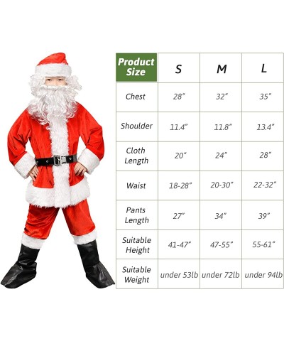 Kids Santa Claus Costume Children's Christmas Deluxe Santa Suit Outfit Party Cosplay Costumes for Boys Kids 9 PCS $59.67 Kids...