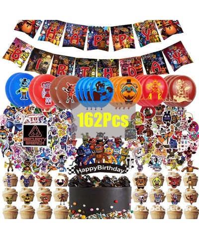 162 Pcs Game Security Party Breach Supplies Game Merch Birthday Party Decorations 5 Nights Birthday Party at Freddys Supplies...