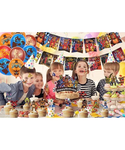 162 Pcs Game Security Party Breach Supplies Game Merch Birthday Party Decorations 5 Nights Birthday Party at Freddys Supplies...