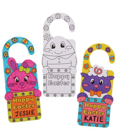 AT508 Easter Color in Door Hangers - Pack of 10 Ideal for Kids' Arts and Crafts Educational Toys Gifts Keepsakes $16.20 Kids'...