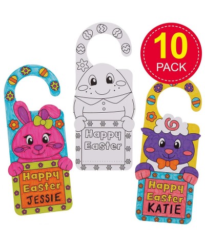 AT508 Easter Color in Door Hangers - Pack of 10 Ideal for Kids' Arts and Crafts Educational Toys Gifts Keepsakes $16.20 Kids'...