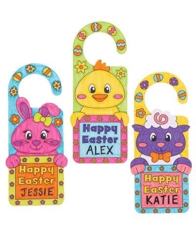 AT508 Easter Color in Door Hangers - Pack of 10 Ideal for Kids' Arts and Crafts Educational Toys Gifts Keepsakes $16.20 Kids'...