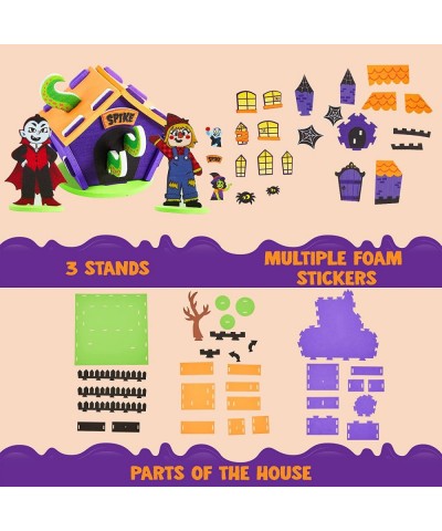 2 Pack Halloween EVA Haunted Castle House 3D Foam Haunting Castle Craft Gingerbread House Kit Halloween Art and DIY Kit for K...