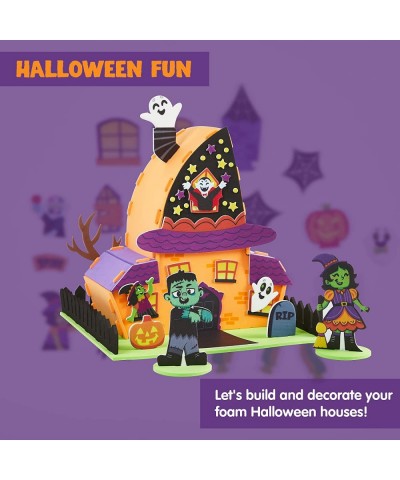 2 Pack Halloween EVA Haunted Castle House 3D Foam Haunting Castle Craft Gingerbread House Kit Halloween Art and DIY Kit for K...