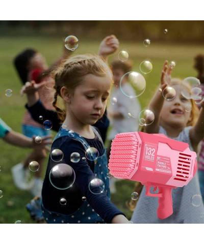 Bubble Gun 132- Holes Bubble Gun with Lights Bazooka Bubble Machine Kids Adults Party Wedding Activity (Pink) $56.36 Bubble B...