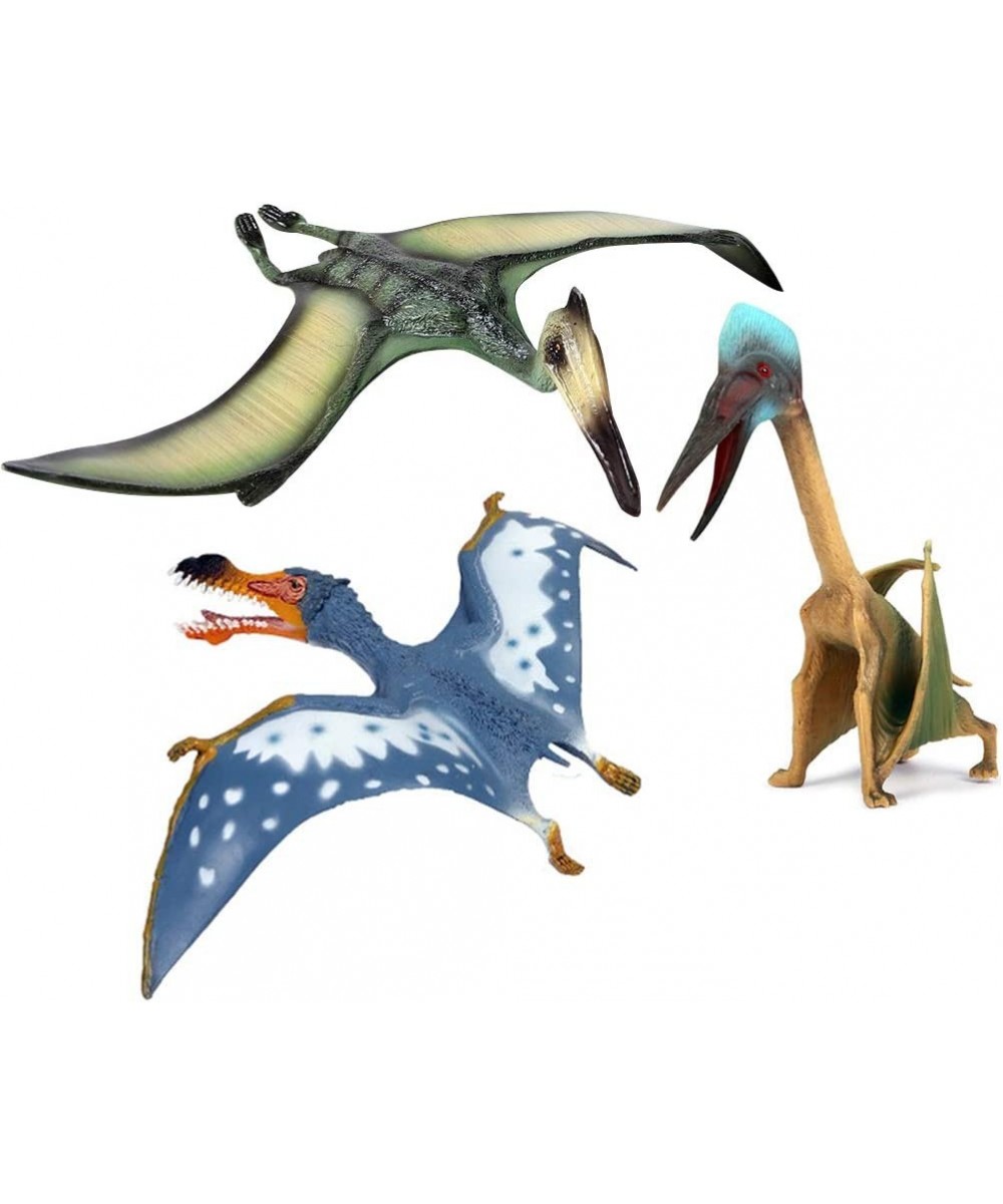 3 Pack Dinosaur Toy Pterosaur Realistic Flying Dinosaur Figures Pterodactyl Plastic Educational Dino Model Figurines Pteranod...