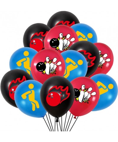 36 Pieces Bowling Party Balloons Ball Party Strike Up the Fun Theme Party Supplies Black/Red/Blue for Kids Boys Baby Shower B...