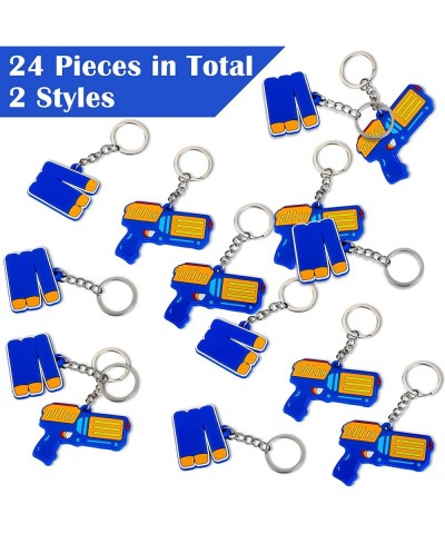 24 Pieces Dart War Keychain Dart War Party Favors Silicone Cute Keychain Dart War Boys Birthday Party Decorations Soft Dart T...