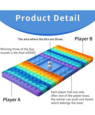 Big Size Fidget Game Board Toy Rainbow Chess Board Game Fidget Sensory Toys for Parent-Child Time Interactive Jumbo Stress Re...