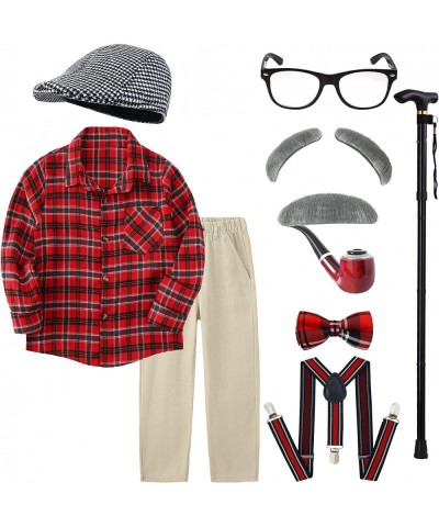 Kids Old Man Costume Kit 100th Day of School Kindergarten Dress up Outfit for Boys $57.97 Kids' Costumes