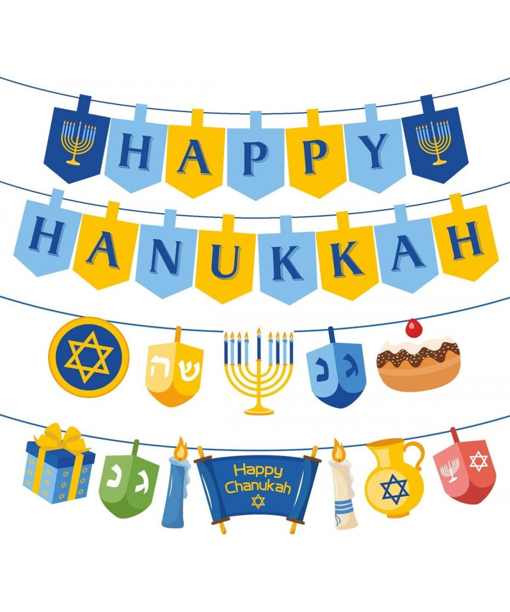 Happy Hanukkah Decorations Paper Banners - Holiday Chanukah Party Supplies Favors $15.05 Kids' Party Decorations