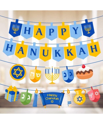 Happy Hanukkah Decorations Paper Banners - Holiday Chanukah Party Supplies Favors $15.05 Kids' Party Decorations