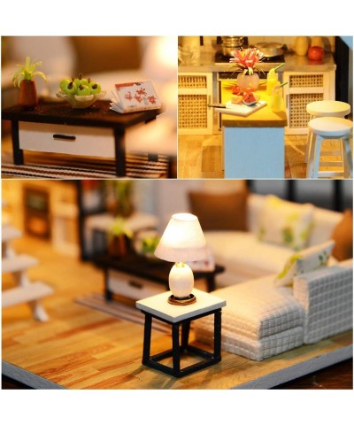 Dollhouse Miniature with Furniture DIY Dollhouse Kit Plus Dust Proof and Music Movement 1:24 Scale Creative Room for Valentin...