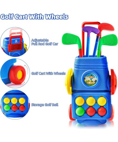 Toddler Golf Toy Set Kids Golf Suitcase Game Play Set Sports Toys Gift with 4 Colorful Golf Sticks 6 Balls 2 Practice Holes I...