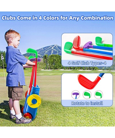 Toddler Golf Toy Set Kids Golf Suitcase Game Play Set Sports Toys Gift with 4 Colorful Golf Sticks 6 Balls 2 Practice Holes I...