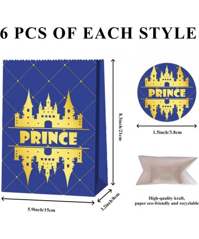 24Pcs Prince Candy Bags Prince Theme Party Decorations Prince Treat Bags Crown Birthday Party Supplies Prince Theme Party Fav...