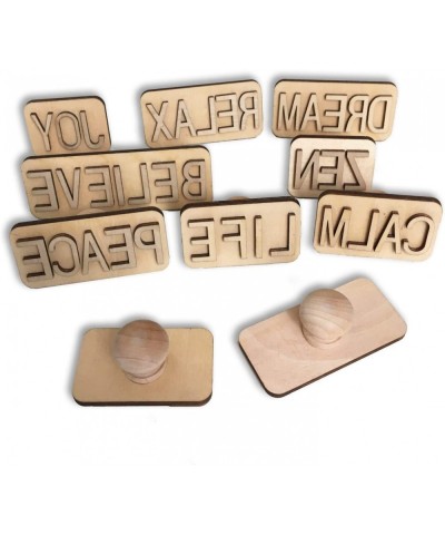 Mini Zen Garden Inspirational Word Text Sand Stamps Set of 10 for Relaxation and Meditation $25.52 Sandboxes & Beach Toys