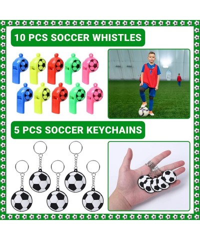 Soccer Party Favors Set 47 PCS Football Party Bag Fillers for Kids Party Favours Football Wristband Keychain Whistle Fidget S...