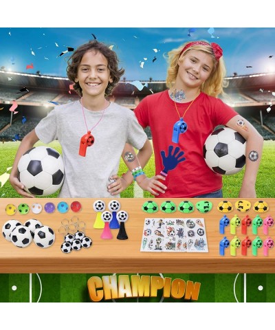 Soccer Party Favors Set 47 PCS Football Party Bag Fillers for Kids Party Favours Football Wristband Keychain Whistle Fidget S...