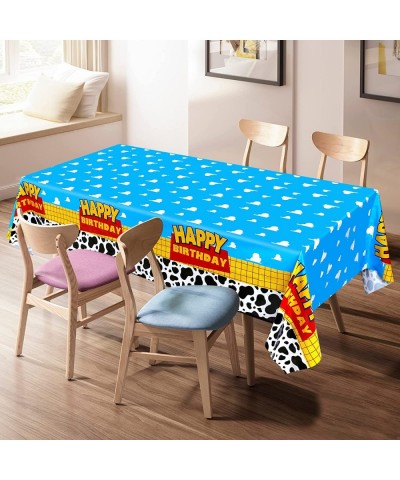 3 Pack Cartoon Story Party Tablecloths Disposable Blue Sky White Cloud Plastic Table Cover for Birthday Party Decorations 86....