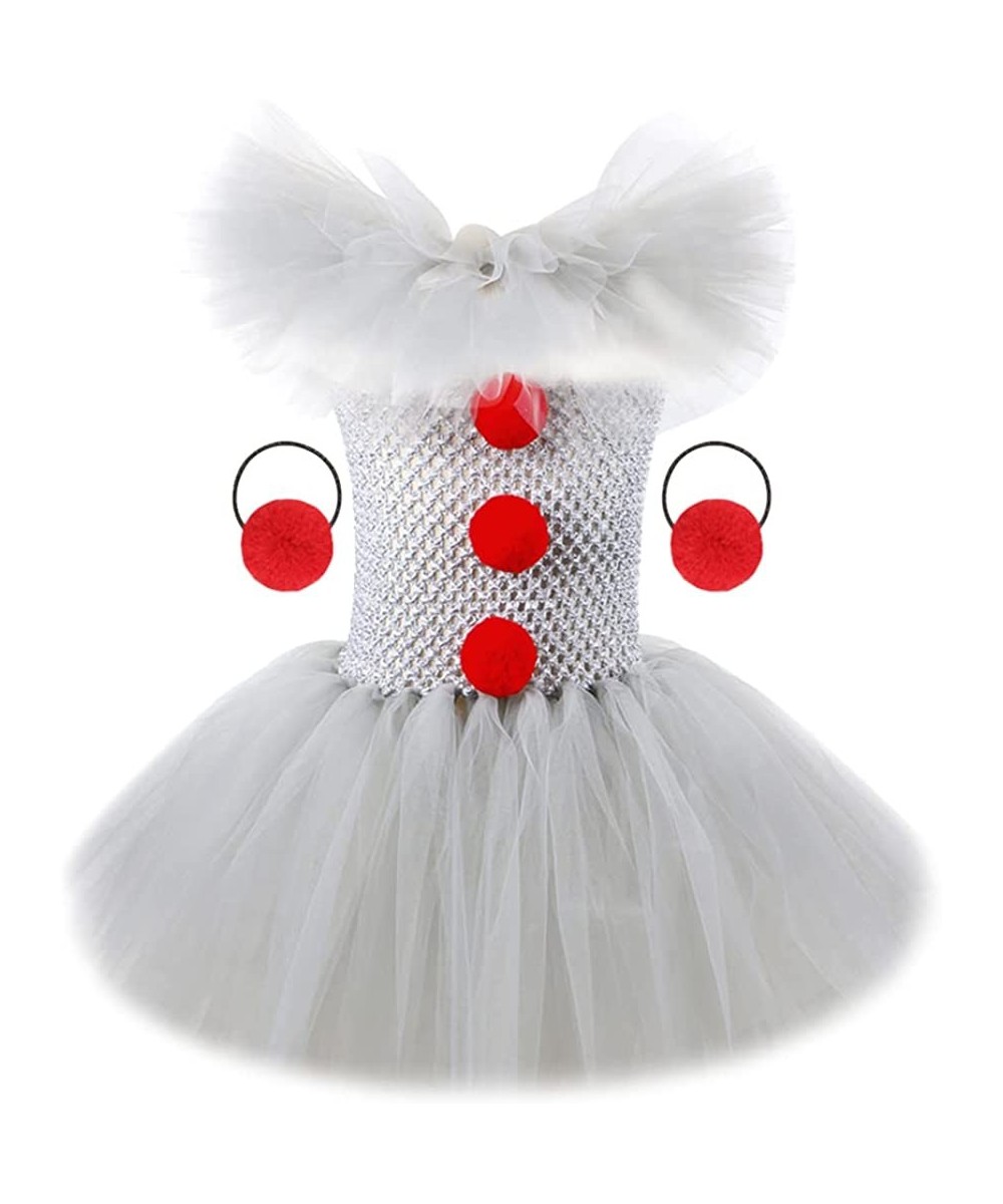 Toddler Kids Circus Clown Tulle Tutu Cosplay Halloween Skirt Set Fancy Pennywise Party Carnival Photo Shoot Dress Up Costume ...