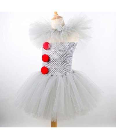 Toddler Kids Circus Clown Tulle Tutu Cosplay Halloween Skirt Set Fancy Pennywise Party Carnival Photo Shoot Dress Up Costume ...