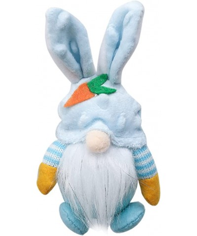 Easter Bunny Stuffed Animal Easter Gnomes Bunny Plush Toys Mini Cute Rabbit Plush Doll for Kids Home Decorations (Blue) $16.0...