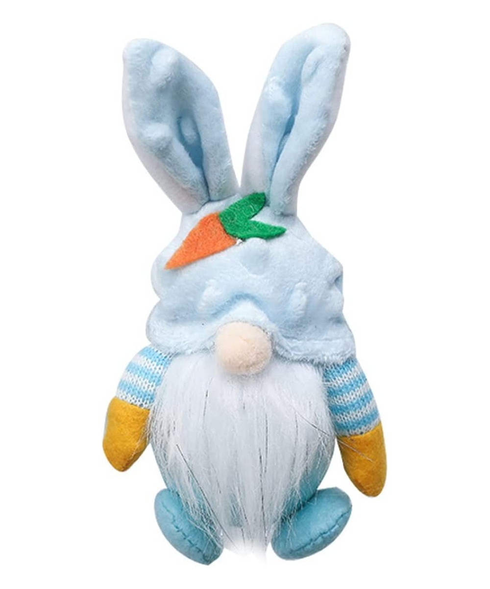 Easter Bunny Stuffed Animal Easter Gnomes Bunny Plush Toys Mini Cute Rabbit Plush Doll for Kids Home Decorations (Blue) $16.0...