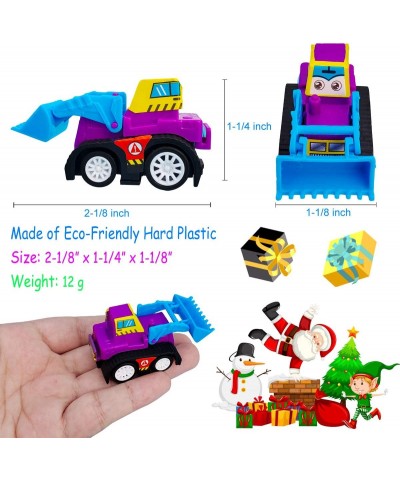 Pull Back Vehicle Car 12 Pack Assorted Mini Construction Plastic Vehicle Set Pull Back Truck and Car Toys for Boys Kids Child...