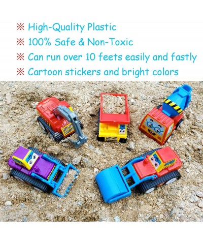 Pull Back Vehicle Car 12 Pack Assorted Mini Construction Plastic Vehicle Set Pull Back Truck and Car Toys for Boys Kids Child...