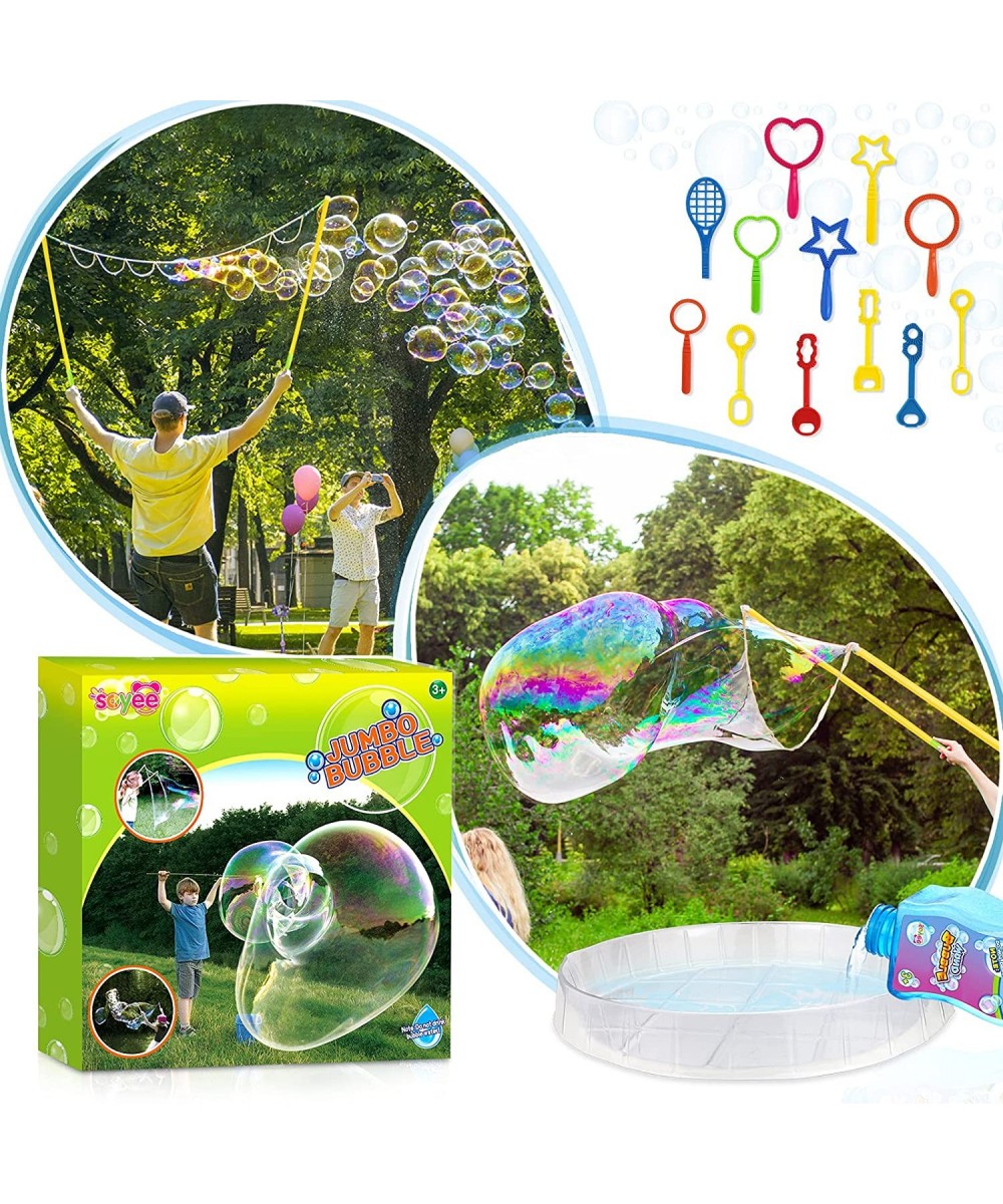 19PCS Giant Bubble Wands Kit Included Bubble Solution Bubbles Toys for Kids Summer Outdoor Toys and Backyard Games for Boys a...