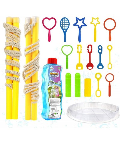 19PCS Giant Bubble Wands Kit Included Bubble Solution Bubbles Toys for Kids Summer Outdoor Toys and Backyard Games for Boys a...