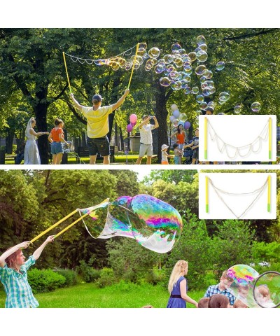 19PCS Giant Bubble Wands Kit Included Bubble Solution Bubbles Toys for Kids Summer Outdoor Toys and Backyard Games for Boys a...