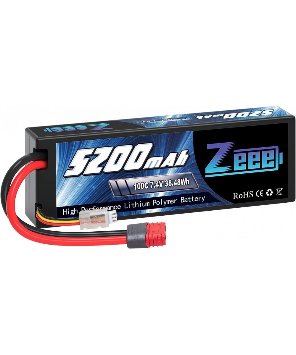 7.4V 100C 5200mAh 2S Lipo Battery Deans T Connector with Housing for RC Car Truck Vehicle Buggy Losi 1/10 Scale Racing Model ...