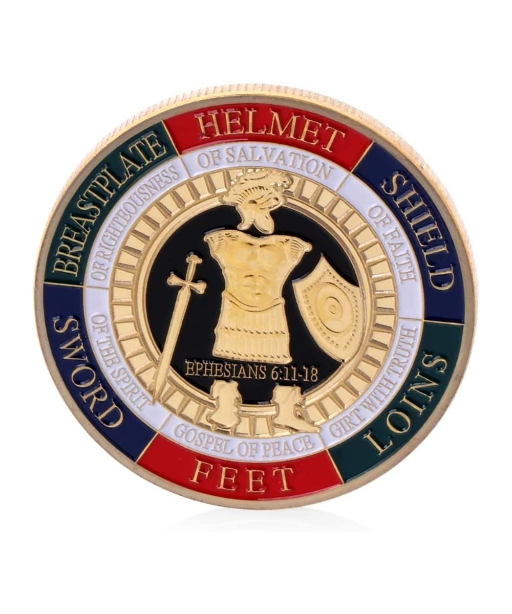 Challenge Coin Plated Put On The Whole Armor of God Challenge Coin Token $18.05 Gags & Practical Joke Toys