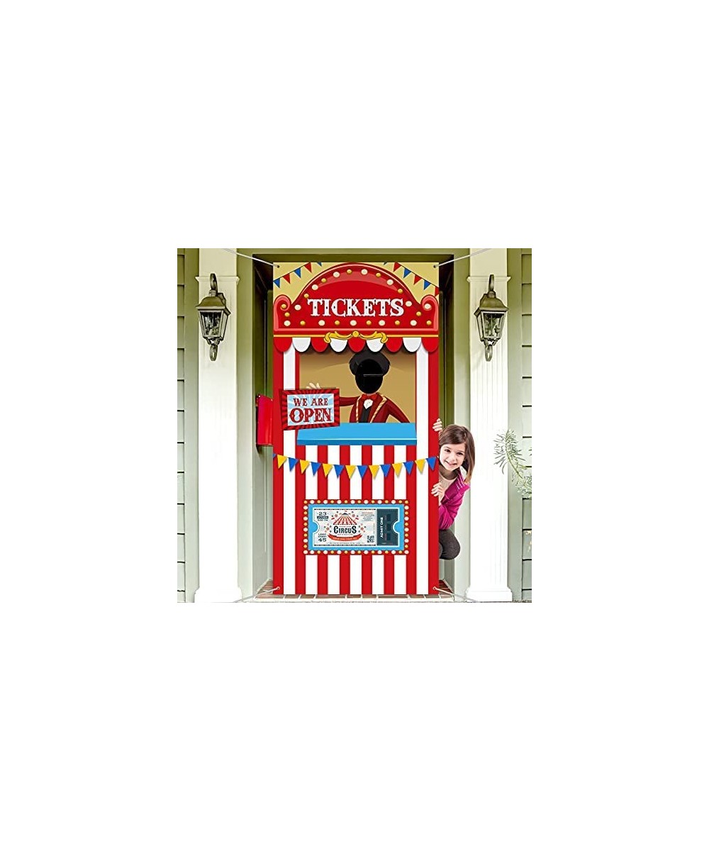 Carnival Circus Theme Party Decorations Halloween Carnival Photo Door Banner Ticket Booth Backdrop Props Large Photo Door Ban...