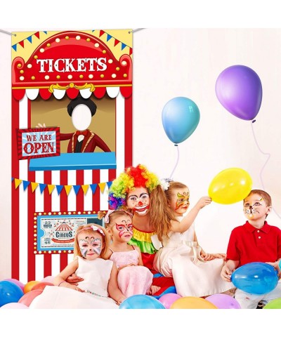 Carnival Circus Theme Party Decorations Halloween Carnival Photo Door Banner Ticket Booth Backdrop Props Large Photo Door Ban...