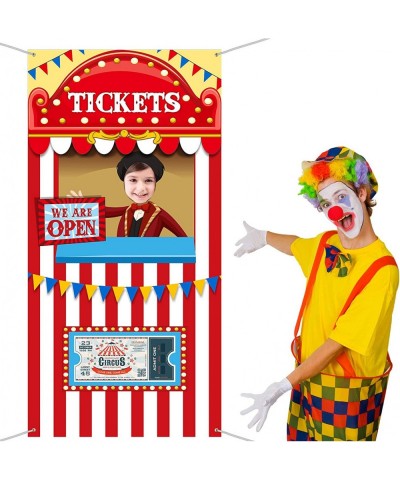 Carnival Circus Theme Party Decorations Halloween Carnival Photo Door Banner Ticket Booth Backdrop Props Large Photo Door Ban...